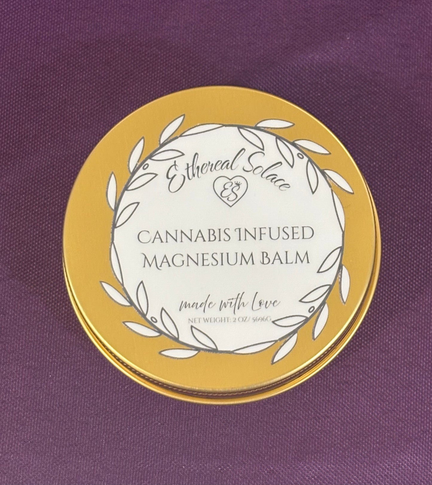 Cannabis Infused Magnesium Balm| hand poured & infused with home grown cannabis| 2 oz
